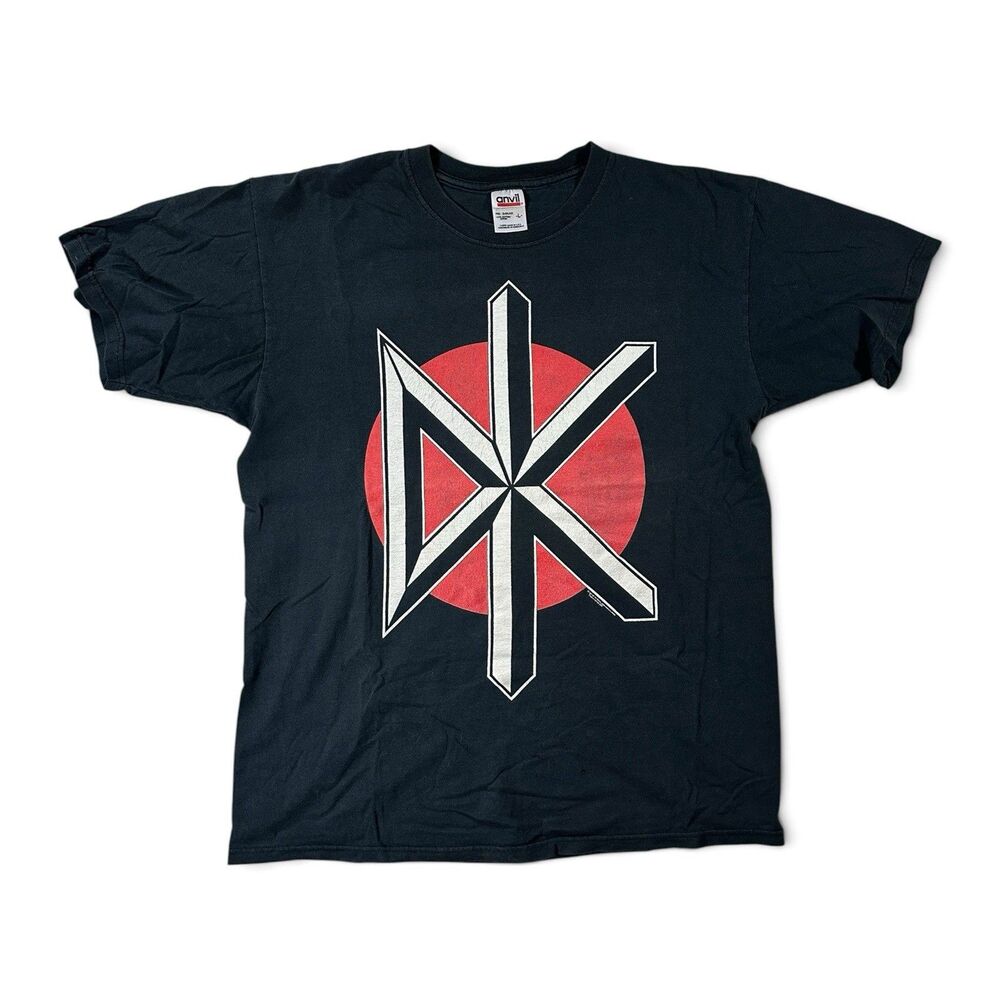 Vintage 1997 Dead Kennedys ANVIL L Double Sided Band Tee Punk Rock Black Fade OG